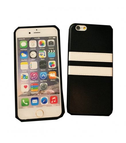 PA127-Apple Iphone 6/6s Black And White Stripe Case
